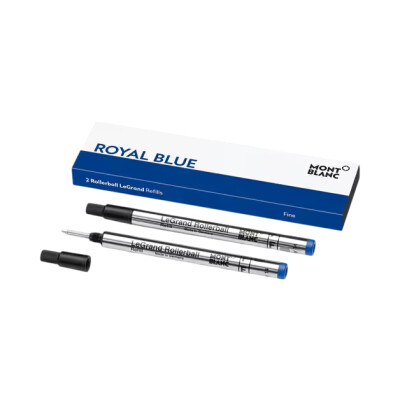 2x Recharges pour Rollerball Montblanc Legrand, Royal Blue