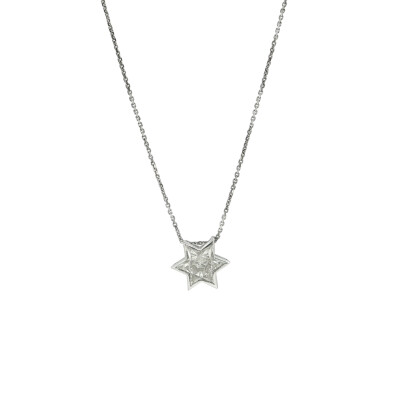 Pendentif Frojo en or blanc et diamant en étoile