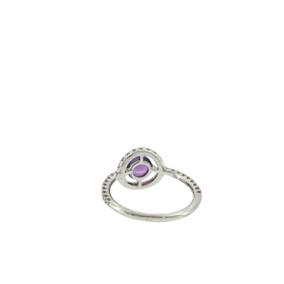 Bague Frojo en or blanc améthyste et diamants