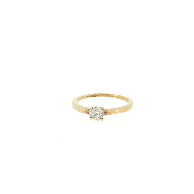 Bague solitaire Frojo en or jaune et diamant