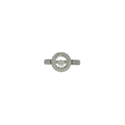 Bague Frojo en or blanc diamant mobile corps demi pavage diamant