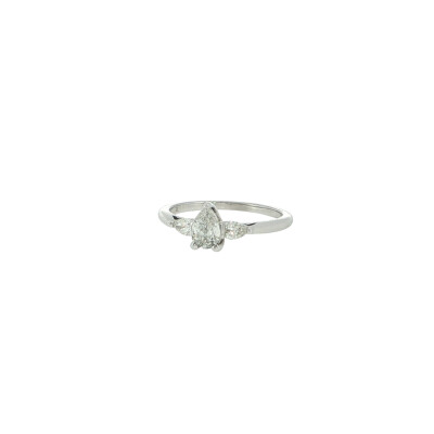 Bague solitaire Frojo en or blanc et diamants