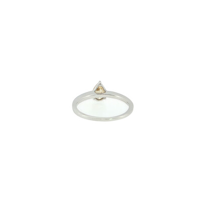 Bague solitaire Frojo en or blanc et diamant brun