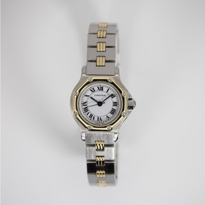 Montre Cartier Santos Ronde or jaune