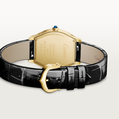 Montre Cartier Tortue Petit modèle, mouvement quartz, or jaune, cuir