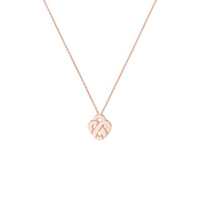 Collier Poiray Coeur Entrelacé Mini en or rose