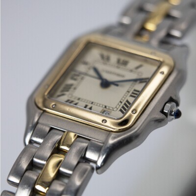 Montre Cartier Panthère Moyen Modèle or et acier