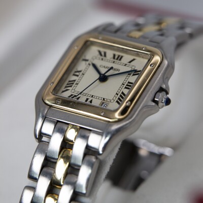 Montre Cartier Panthère Moyen Modèle or et acier