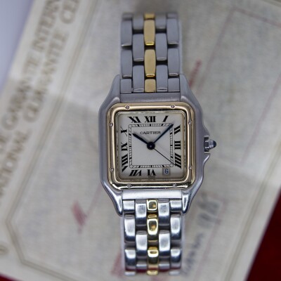 Montre Cartier Panthère Moyen Modèle or et acier