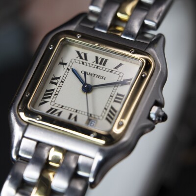 Montre Cartier Panthère Moyen Modèle or et acier