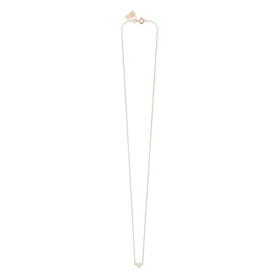 Pendentif Angie mini coeur or rose 3 diamants sur chaîne