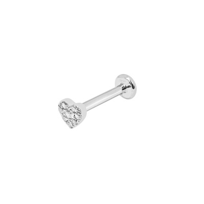 Piercing Djula coeur en or blanc et diamants