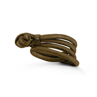 Bracelet Ole Lynggaard sweet drops soie safari brun médium