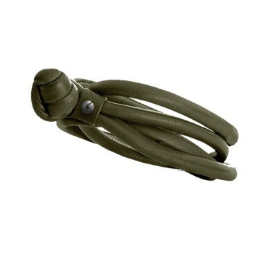 Bracelet Ole Lynggaard sweet drops cuir army médium