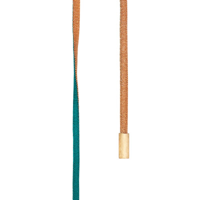 Collier Ole Lynggaard String en soie durée et turquoise avec or jaune