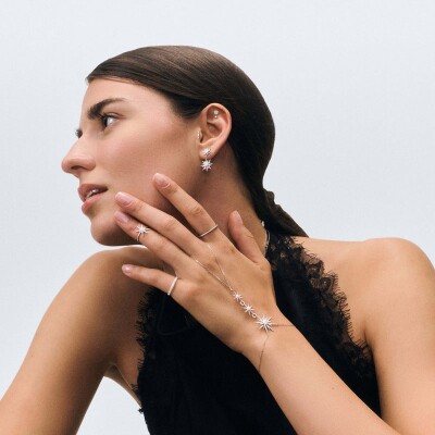 Piercing Djula pampille en or rose et diamants