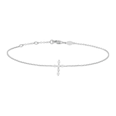 Bracelet Djula Croix diamants en or blanc et diamant