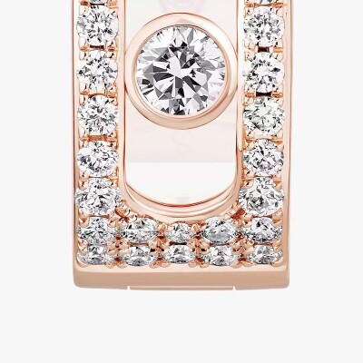 Boucles d'oreilles Messika créoles Move Noa en or rose et diamants