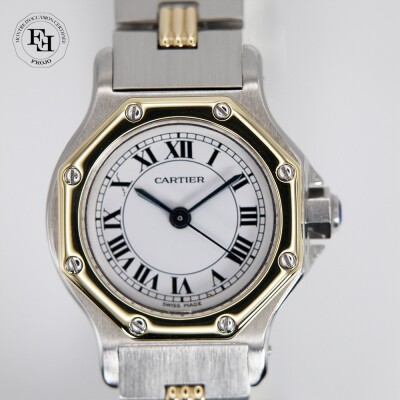 Montre Cartier Santos Ronde or jaune