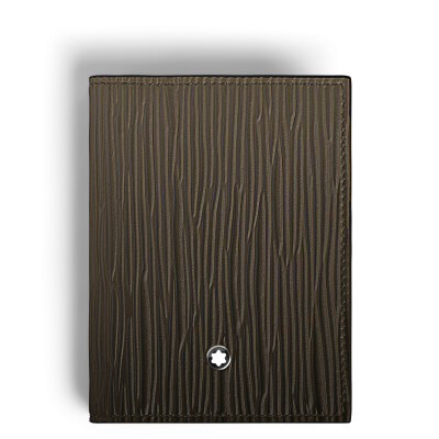 Porte-cartes Montblanc 4CC en cuir Corteccia kaki