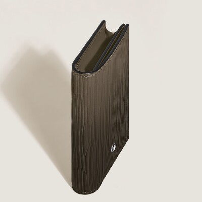 Porte-cartes Montblanc 4CC en cuir Corteccia kaki