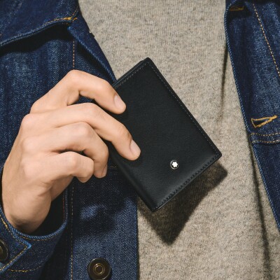 Portefeuille Montblanc 4CC en cuir soft