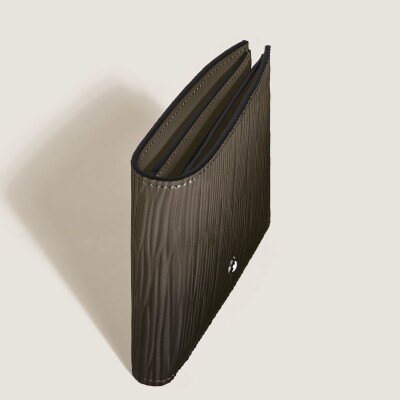 Portefeuille Montblanc 6CC en cuir corteccia sfumato Kaki