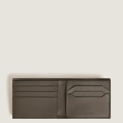 Portefeuille Montblanc 6CC en cuir corteccia sfumato Kaki