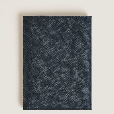Porte-Passeport Montblanc en cuir Sartorial Bleu Tweed