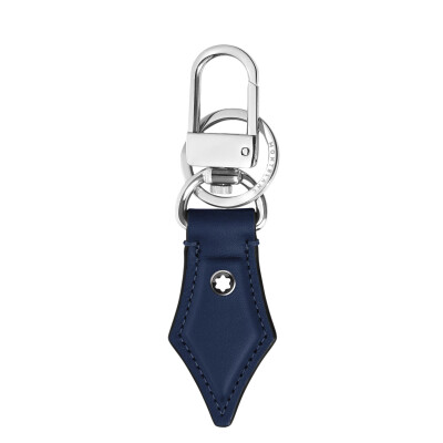Porte-clés Montblanc en cuir Sartorial bleu