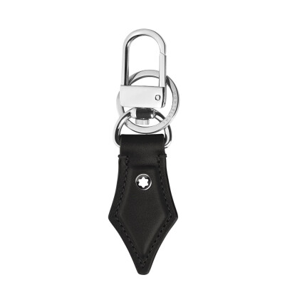 Porte-clés Montblanc plume en cuir Meisterstück noir