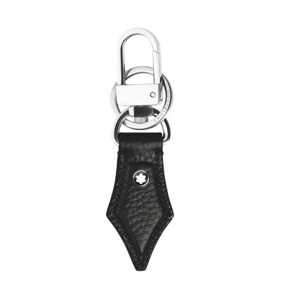 Porte-clés Montblanc plume en cuir Meisterstück noir