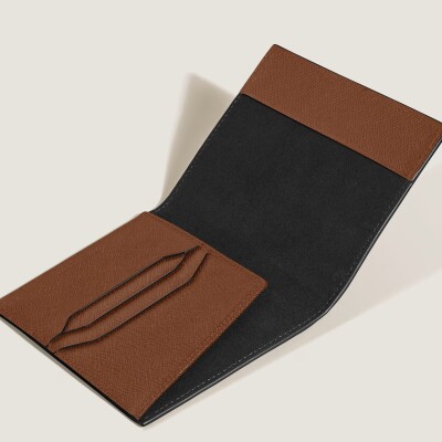Porte-passeport Montblanc en cuir sartorial fauve