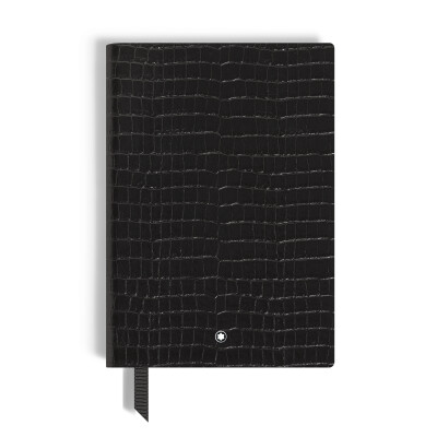 Carnet Montblanc moyen format en cuir embossé croco, pages lignées