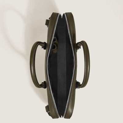 Porte-documents fin en cuir Sartorial kaki