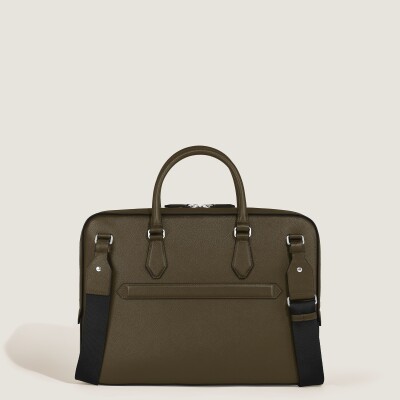 Porte-documents fin en cuir Sartorial kaki