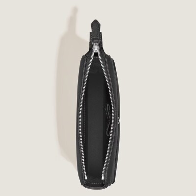 Sac Montblanc messenger vertical en cuir Sartorial noir
