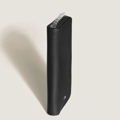 Etui Montblanc pour 1 instrument d'écriture zippé en cuir Sartorial noir