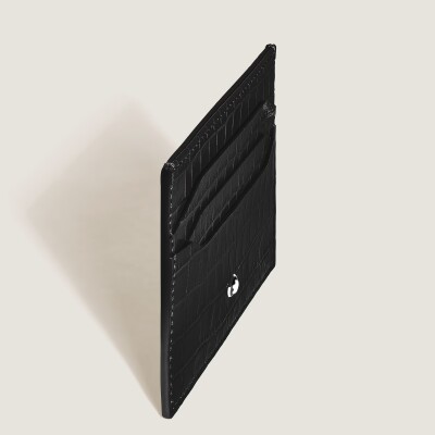 Porte-cartes 6CC Montblanc en cuir embossé croco