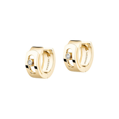 Boucles d'oreilles Messika créoles Move Noa en or jaune et diamants