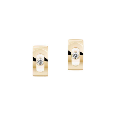 Boucles d'oreilles Messika créoles Move Noa en or jaune et diamants