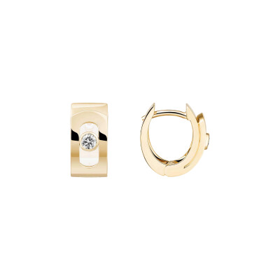 Boucles d'oreilles Messika créoles Move Noa en or jaune et diamants