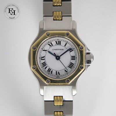 Montre Cartier Santos Ronde or jaune
