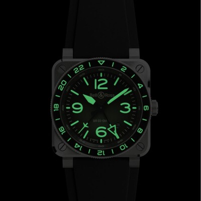 Montre Bell & Ross BR-03 GMT GREEN LUM