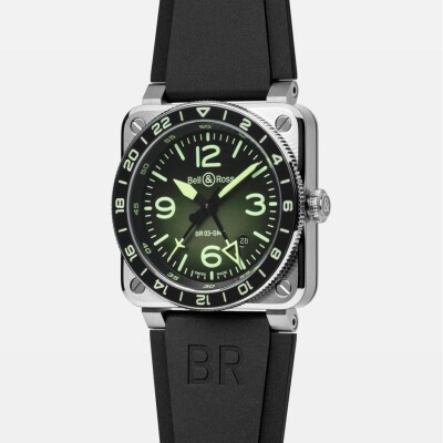 Montre Bell & Ross BR-03 GMT GREEN LUM