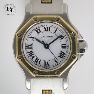 Montre Cartier Santos Ronde or jaune