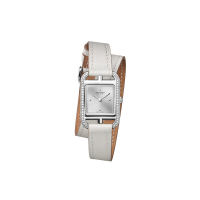Montre Hermès Cape Cod, Mini modèle, serti de diamants, 27mm