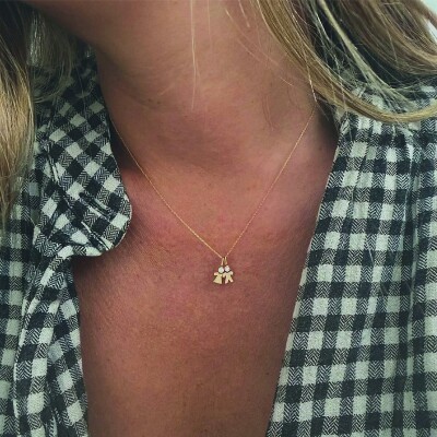 Pendentif Vanrycke Cosmic Boy en or rose et diamant