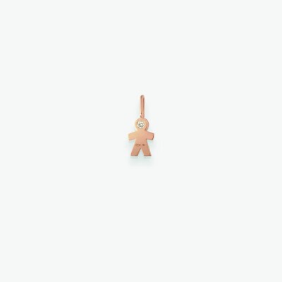Pendentif Vanrycke Cosmic Boy en or rose et diamant