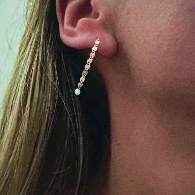 Monoboucle Vanrycke Skin Tattoo or rose et diamant